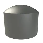 Melro Tanks 2200L Slate Grey Round Squat Poly Water Tank