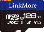 128GB Micro SDXC Card, A1, UHS-I, U3, V30, Class 10 Compatible, Read Speed up to