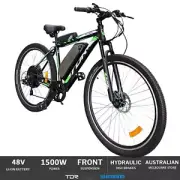 26" Inch 1500W Electric Bike eBike Mountain Bicycle 48V 20AH EBike Commuter MTB