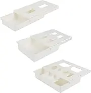 Sliding Under Desk Drawer, Space Saving Punching Free Concealed Storage Drawer, Dustproof PP Housing Hidden Pencil Holder for Classroom (L)