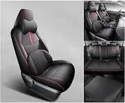 Full Coverage Car Seat Cover， Custom Full Set Leather Car Seat Covers Compatible for Toyota RAV4 2020 2021 2022 2023 Car Interior Styling Protector Accesories(7 PCS-01)