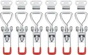 Toggle Catch Latches,Metal Toggle Clamp, 100kg/220lbs, Adjustable Toggle Clamp, Heavy Duty Hand Tool Quick Release, GH-4001 for Door Cabinet Box Case Trunk Cases Smoker Lid Jig (6 PCS)