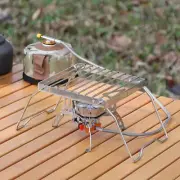 Ourdoor Stainless Steel Camping Grill Portable Foldable Mini Grill Rack Burner S
