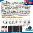 240Pcs 4WD Cable Lug Ring Battery Copper Tube Connector Kits Terminal Crimper AU