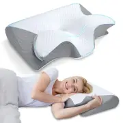 HOMCA Memory Foam Cervical Pillow 2 in 1 Ergonomic Contour Orthopedic Pillow
