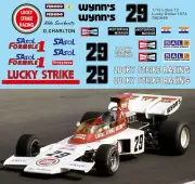 1/12 Decals for Lotus 72 Lucky Strike Dave Charlton 1972 TB Decal TBD666
