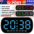 Electric Digital Alarm Clock LED Display Battery Backup Snooze Dual Alarm Clock