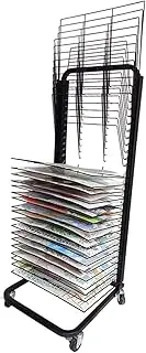 Art Drying Rack,20 Shelve Floor-Standing Single-Sided Painting Storage Rack,Suitable for Storing Engineering Drawings,Paintings and Printed Matter