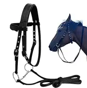 Horse Bridle Headband | Adjustable Horse Lead Rope with 3 Buckles,Horse Head Headstall Lead Rope Horse Farm Must-Have