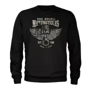 Evel knievel Motorcycle Sweatshirt Black SIZE S