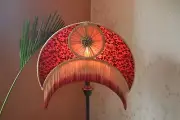 Lampshade moon burgundy hand-stitched table lampshade floor lampshade pendant