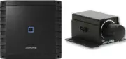 Alpine S2-A60M S-Series Class D 600 W Mono Subwoofer Amplifier + RUX-KNOB.