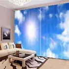 Blue Sky And Sunshine 3D Blockout Photo Print Curtain Fabric Curtains Window