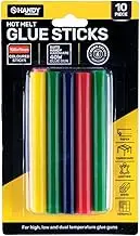 Handy Hardware Hot Melt Colored 10W Glue Gun Sticks, 100 x 7 mm (Pack of 20)