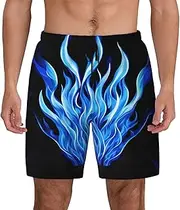 [Odddot] Men's Swim Shorts - Versatile & Stylish Sports & Outdoor Clothing for Swimming Surfing and More Cocktail Glasses and Wine Bottles