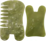 BESTYASH Gua Sha Facial Massager in Natural Jade 2 Sizes Sensitive Skin Friendly