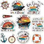 Kanayu 12 Pieces Cruise Door Magnets Decorations, Sea Navigation Ship Car Refrigerator Magnets Stickers Anchor Cruise Cabin Door Fridge Magnetic Decorations for Cabin Carnival Party(Retro Style)
