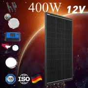 400W 12V Fixed Solar Panel Complete Kit Home Caravan Camping Charging Controller