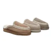 AUSTRALIAN SHEPHERD® UGG Slippers Women Sheepskin Wool Knitted Sophia - Caribou / AU Ladies 10 / AU Men 8 / EU 41