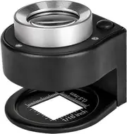 30X Linen Tester Loupe Scale Magnifier with LED UV Light Optical Lens