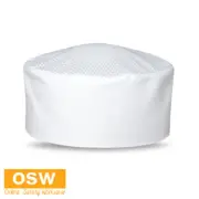 White Cool-Breeze Flat Chef Restaurant Top Hat With Air Flow Mesh DNC 1604*