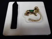 2003 Golden Dachshund Estee Lauder Solid Perfume Compact NIB