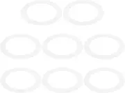 uxcell Goof Rings for 4" Inch Recessed Can Lighting Down Light, 8 Pcs Metal Goof Trim Rings Cover, Outer Diameter 6.7-inch, Inner Diameter 4.25-inch, Matte Finish White，Flush Mount