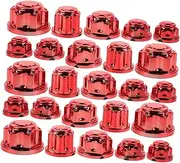 Engine Bolt Cap Covers Set of Motorcycle Decorative Screw Caps Easy Install Aesthetic Enhancement Fit Motorbike Models