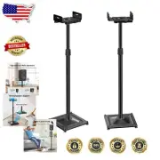 Adjustable Floor Speaker Stands 33.3” - 45.1” for Optimal Sound Clarity - 1 Pair