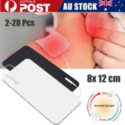 Extra Large Tens Unit Replacement Pads 8x12 cm Reusable Electrodes 2.0 mm Plug