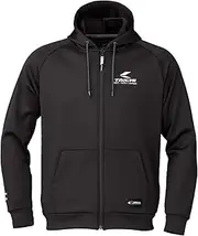 RS Taichi RSU632 Motorcycle Inner Hoodie, Full Zip, Fleece Lined, Thermal, Thermal, Stretch, Warm Ride, Hooded Shirt, Black, S