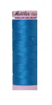 Mettler Silk-Finish 50wt Solid Cotton Thread 164yd Mediterranian Blue #9105-0339