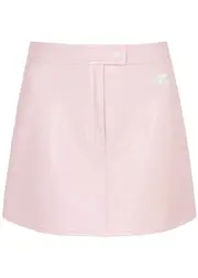 Courrèges Crinkled Vinyl Mini Skirt - Light Pink - 14 14