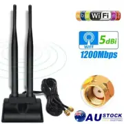 Dual Band for WiFi Wireless Router Dual Antenna with Extension Cable SMA Antenna