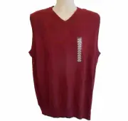 NWT Oscar De La Renta Men's Maroon Argyle Sweater Vest Size L