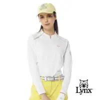 在飛比找ETMall東森購物網優惠-【Lynx Golf】女款吸濕排汗千鳥紋緹花布料LOGO針織