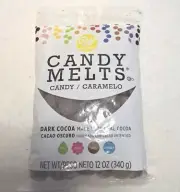 Wilton Candy Melts DARK COCOA Meltables Wafers 12oz , CHOCOLATE Flavor