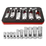 10-22mm 1/4 3/8 1/2 Diesel Injector Fuel Line Socket Wrench Set Union Nut Socket