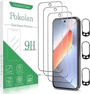 [Pokolan] [3+3 Pack for Google Pixel 9 Pro XL Screen Protector Tempered Glass Film with Camera Lens Protector, 9H Hardness, Bubble Free, Easy to Install, Case Friendly