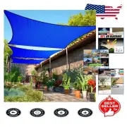Customizable 6' x 17' Water Permeable Blue Shade Sail for Maximum UV Protection