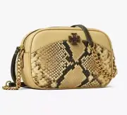 TORY BURCH MCGRAW SNAKE EMBOSSED CAMERA BAG 152564 SAND DRIFT 200