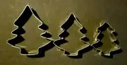 COOKIE CUTTERS x3 - CHRISTMAS TREES - Medium, Small, Tiny - VGC LOOK!
