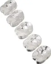Set Of 250 Disposable Clam Shells Aluminum Foil Food Shell Pans For Making Tasty