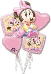 5pcs Mickey Minnie Mouse Foil Balloons - Kids Girls Birthday Party Decorations