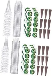 Kisangel 2 Sets Hydroponic Baskets Insulation Lids Micro Container for Hydroponics