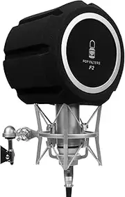 Michear Professional Microphone Windscreen Pop Filter Noise Reduction Sound-Absorbing Reflection Filter Desktop Mic Sound Pop Shield Foam Cover for Vocal Booth Recording Studios
