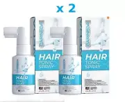 2 x CARINEDA PLUS Hair Tonic Spray Natural Extracts Regrow Hair Treatment 40ml.