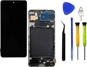 Eaglestar Full Assembly LCD Screen Replacement Parts with Screen Protector for Samsung Galaxy A71 A715 A715F SM-A715F/DS+Tools