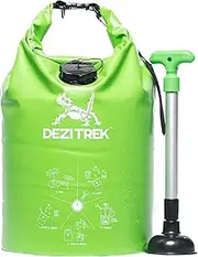 Dezitrek LARGE All in One Hand Wash Bag and Plunger Set - Off Grid Washing Machine Non Electric for Camping Travel | Eco Friendly Portable Manual Clothes Washer Laundry Bag for RV's, Apartments