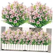 Artificial Flowers Outdoor Fake Flowers,20 Bundles Outside Fake Flower UV